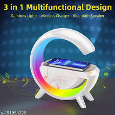 G Shaped Rgb Light Table Lamp With Wireless Charger Bt2301