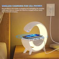 G Shaped Rgb Light Table Lamp With Wireless Charger Bt2301